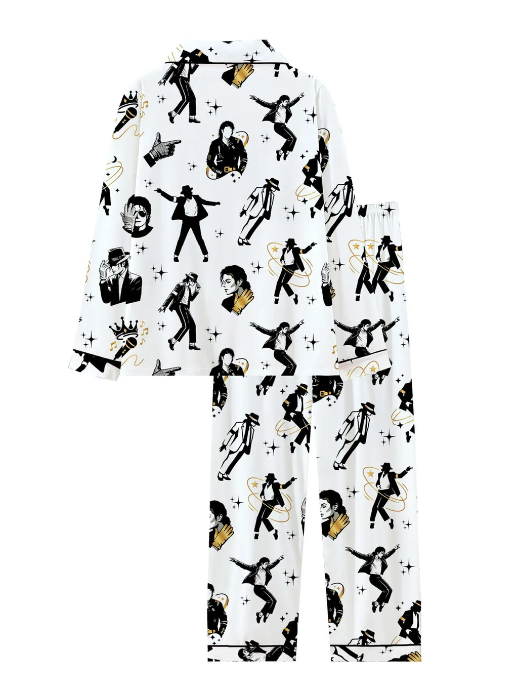Women's Cute Retro Music Star Pajamas Set