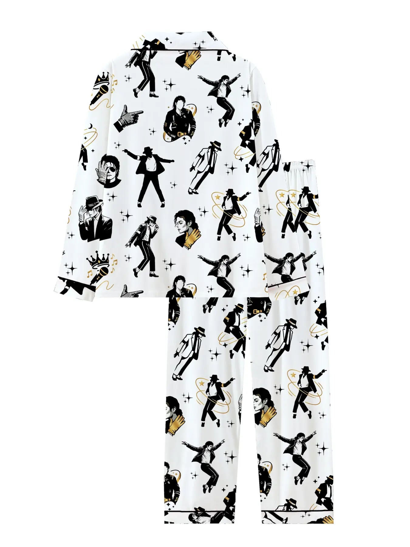 Women's Cute Retro Music Star Pajamas Set