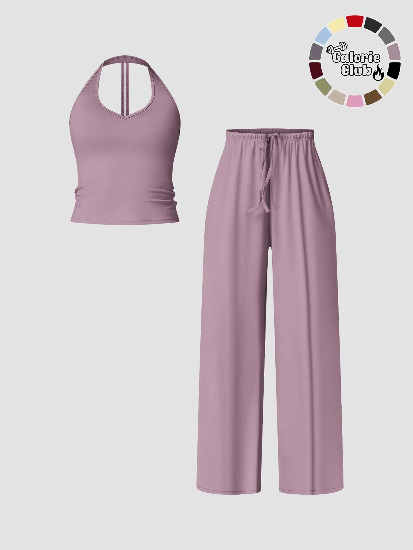 Women's Quick-Dry Sports Tank Top, Casual High-Waisted Bell Bottoms