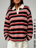 Vintage Striped Collared T-Shirt