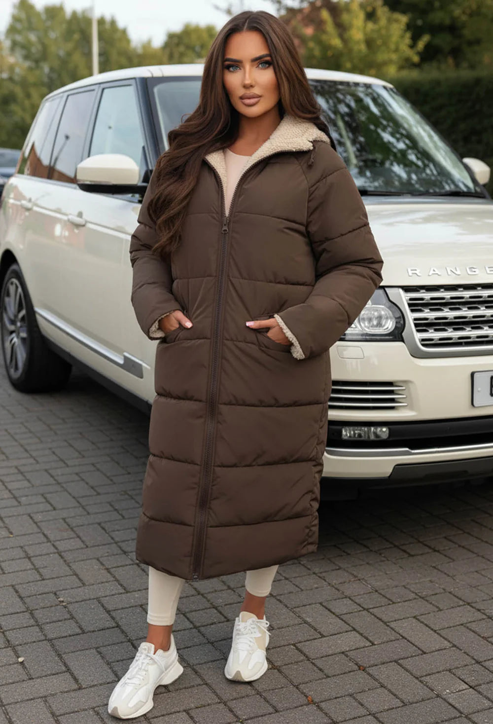Double Trouble Black Reversible Borg Padded Puffer Coat