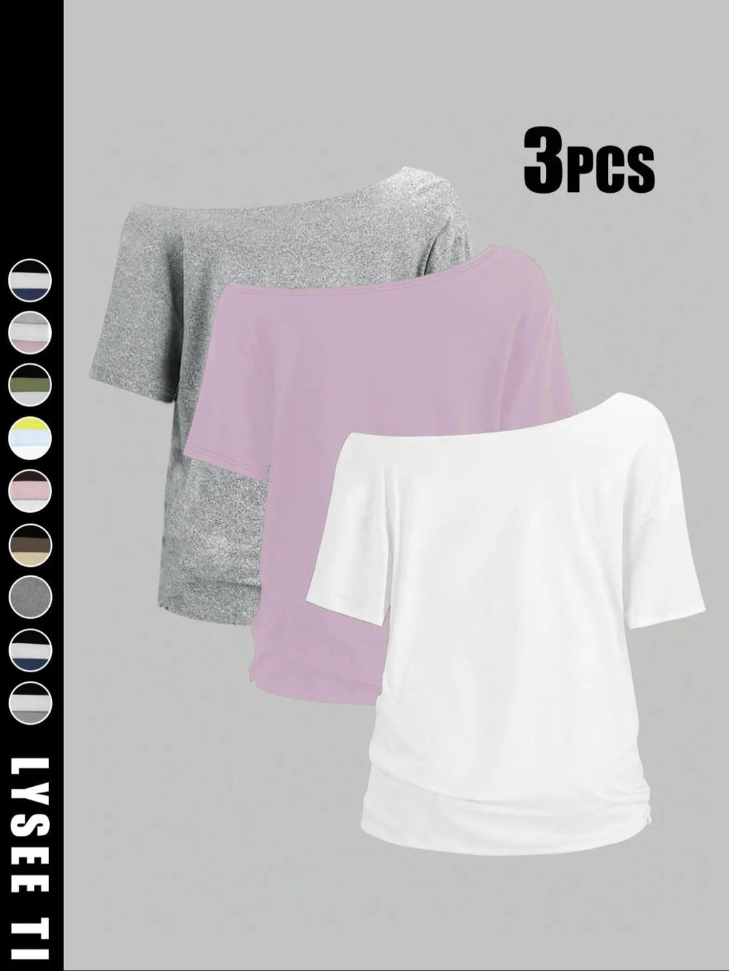 Women's Solid Color Tee, Casual Basic Short Sleeve T-shirt for Daily Wear, Ladies Clothes for All Seasons