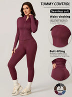 Women's Two-Piece Slim-Fitting Workout Set