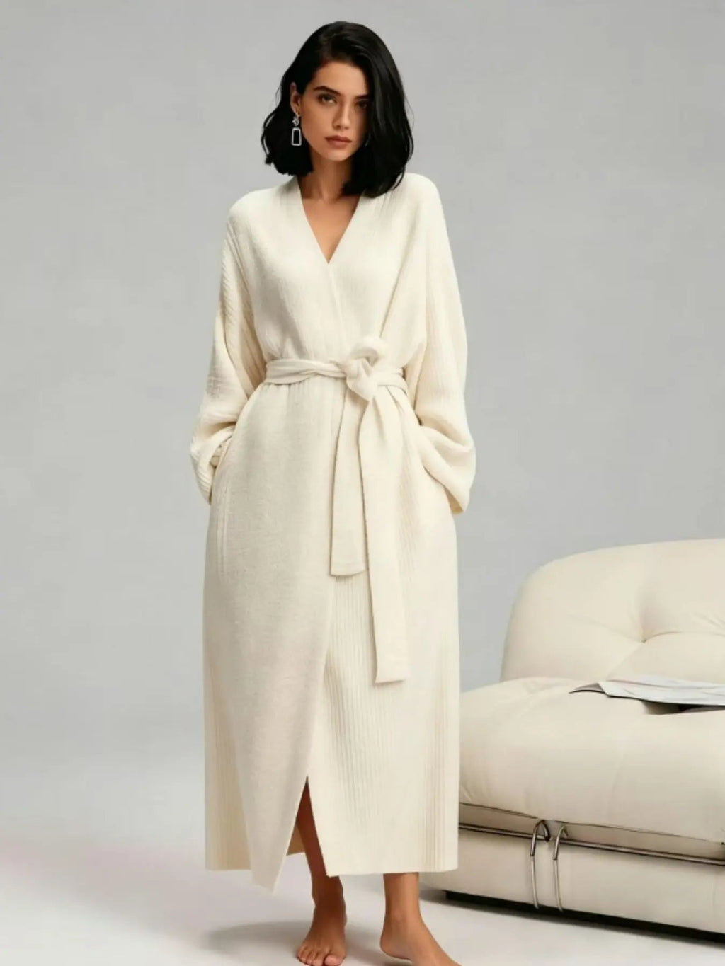 [COZY Soft Plush Feel]Women's Double-Sided Fleece Robe|Thickened Long Plush Loungewear|Warm Flannel Pajamas for Fall & Winter|Soft, Cozy, and Wearable Indoors & Outdoors