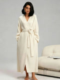 [COZY Soft Plush Feel]Women's Double-Sided Fleece Robe|Thickened Long Plush Loungewear|Warm Flannel Pajamas for Fall & Winter|Soft, Cozy, and Wearable Indoors & Outdoors