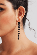 Curveins Linear Bead Ball Drop Post Earrings