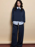 Women's two-piece set, including a top and trousers
