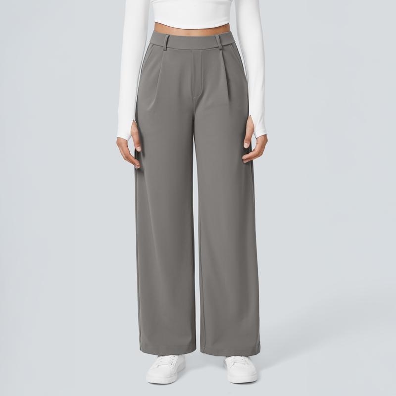 High Waisted Pocket Straight Leg Work Pants, Business Casual Outfits for Women, Women's Sports & Outdoor Clothing