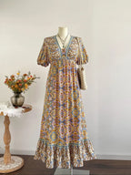 Plus Size Short-Sleeve Floral Print Dress