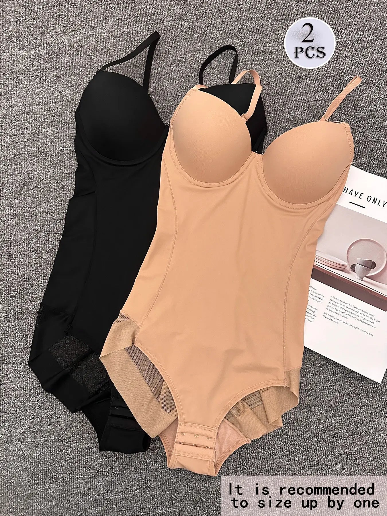 Women's Ruched Slimming Bodysuit Set, Thin Strapless Design, Perfect for Evening Gowns, All-Season Comfortable Underwear