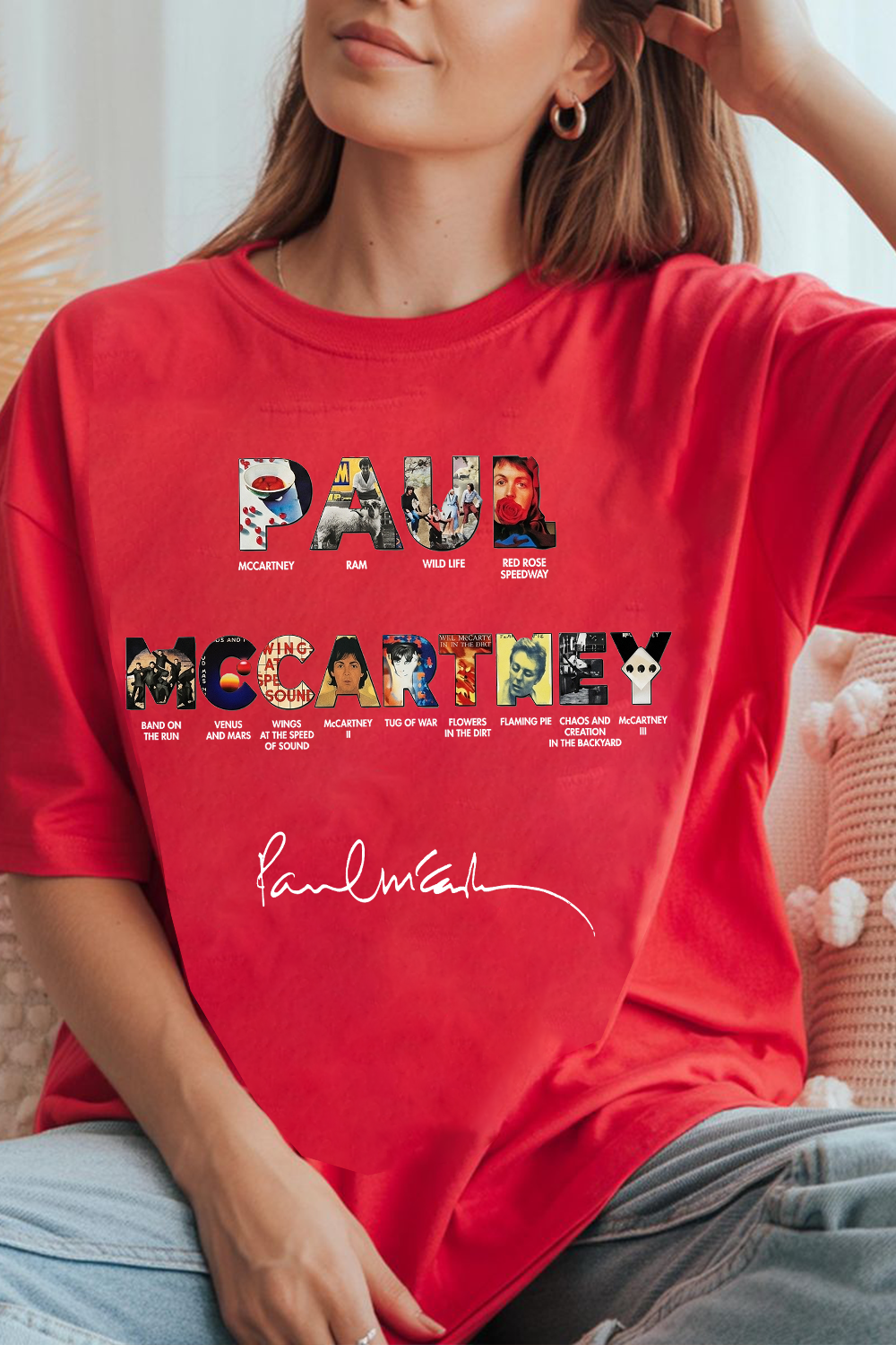 Paul Mccartney Print Women Shirt