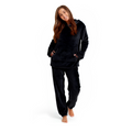 Womens Soft Fleece Hooded PJs Pyjama Bottoms Top Loungewear Set