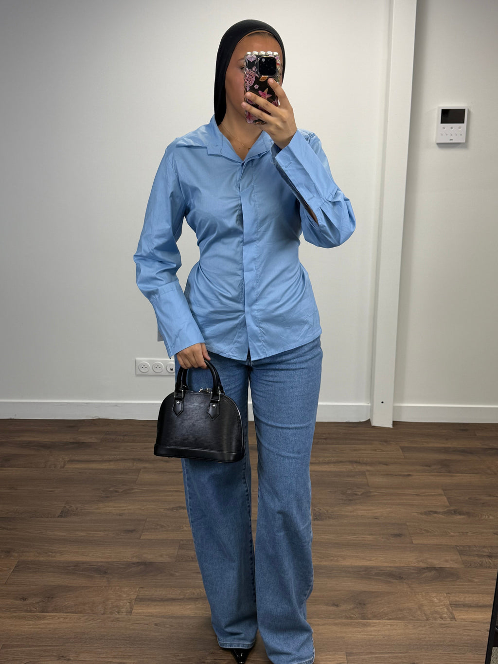Chemise cintrée à la taille en coton