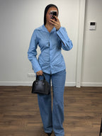 Chemise cintrée à la taille en coton
