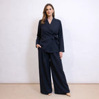 Coordinato Blazer Annodato E Pantalone
