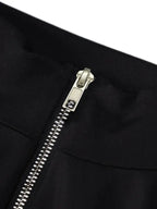 Women's Solid Zip Up Thumb Hole Design Bodysuit, Casual Long Sleeve Stand Collar Bodycon Bodysuit for Fall & Winter, Valentine's Day Gift for Girl, Women's Clothes for Daily Wear