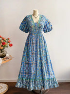 Plus Size Short-Sleeve Floral Print Dress