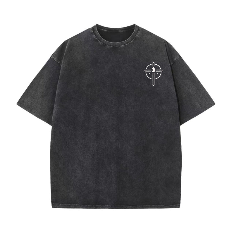 Iron Sharpens Iron Printed Oversize Washed T-Shirt
