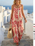 Women's Casual Chic Bohemian Printed Loose One-Piece Jumpsuit