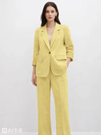Suede Suit — Featuring a fluid, modern silhouette.