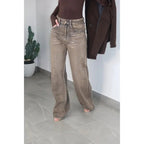 Jeans - with shimmering details, vintage style, with pockets, available in two styles.