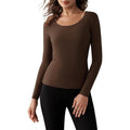 Women Long Sleeve Thermal Shirt Fleece Lined Undershirt Ultra Soft Base Layer Tops for Women Cold Weather
