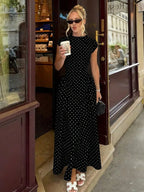Sleeveless Slim-Fit A-Line Maxi Dress