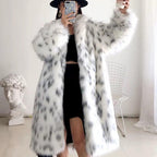 New Custom Women's Imitation Fox Fur Coat Thick Loose Lapel Top