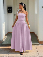 Women's Summer Elegant Strapless Maxi Dress
