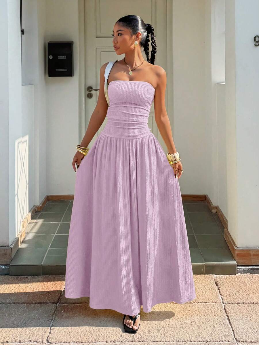 Women's Summer Elegant Strapless Maxi Dress