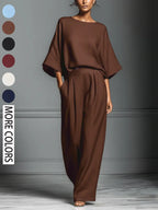 Women's Summer Fashion Elegant Bell Sleeve Set