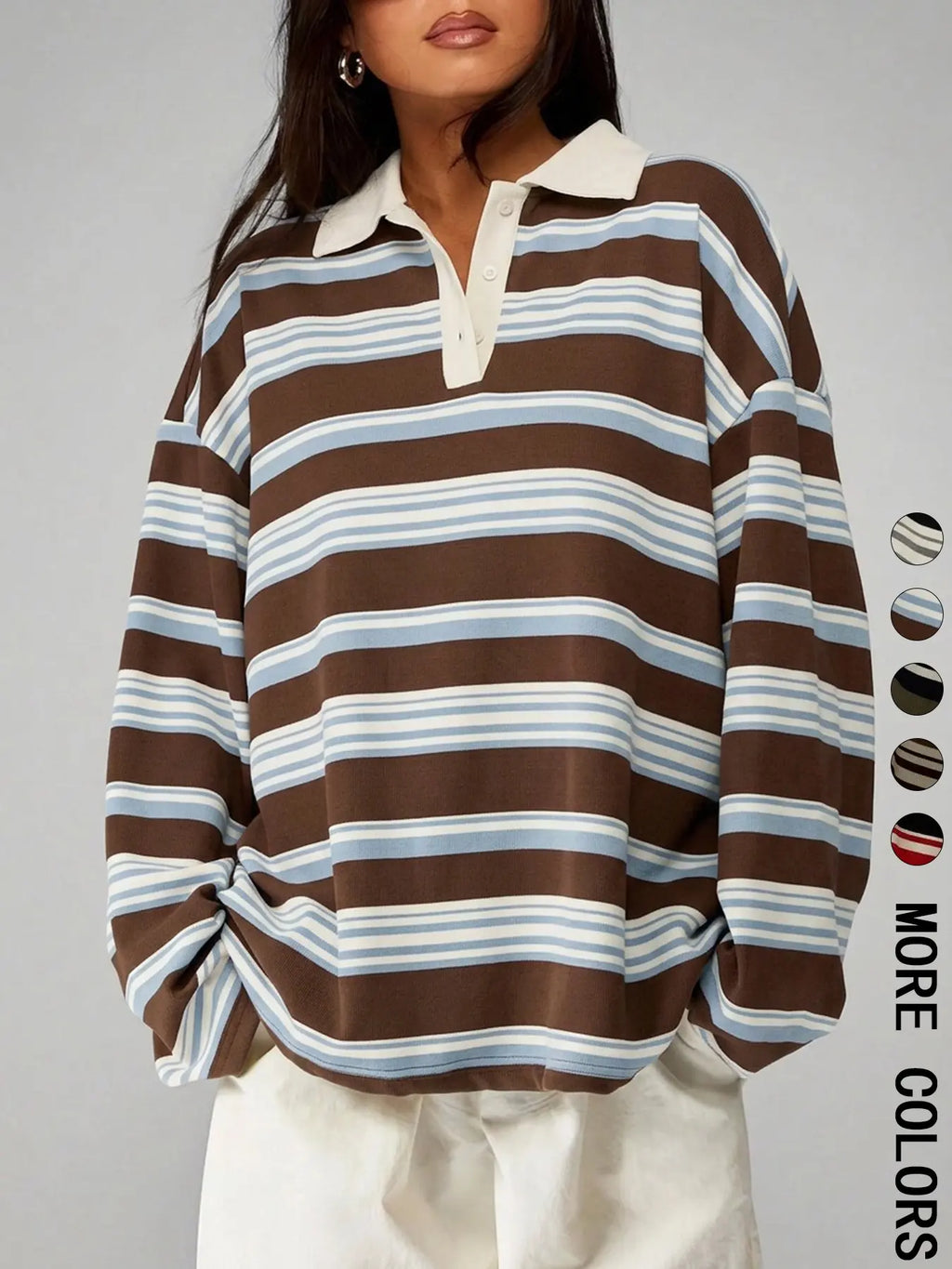 Vintage Striped Collared T-Shirt