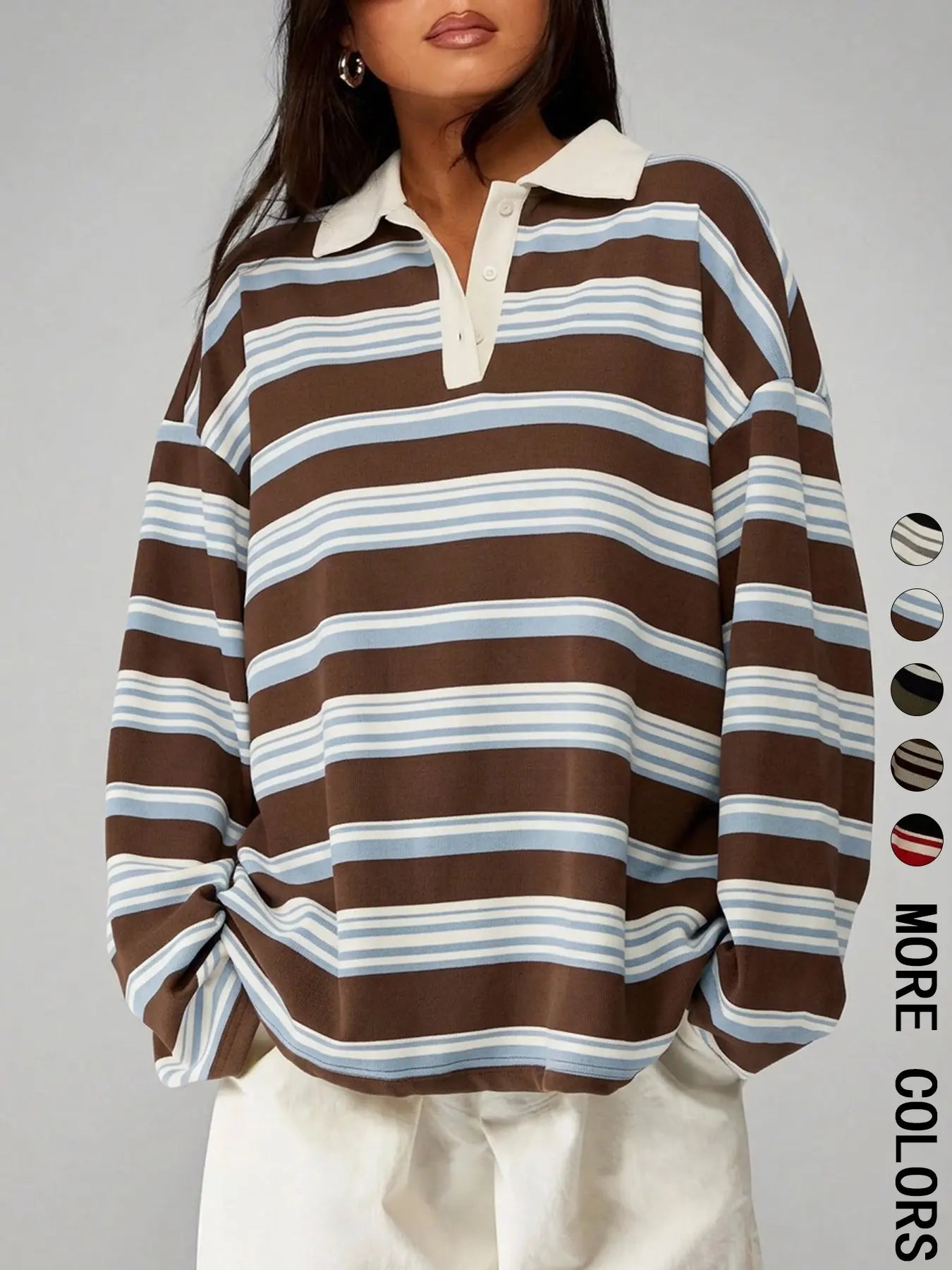 Vintage Striped Collared T-Shirt
