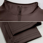 Women's Full Zip Long Sleeved Sports Jacket Slim Fit Quick Dry Stretch Fabric with Thumb Holes for Running Yoga Gym Workout Outfits Activewear