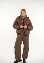 Detachable hooded down jacket