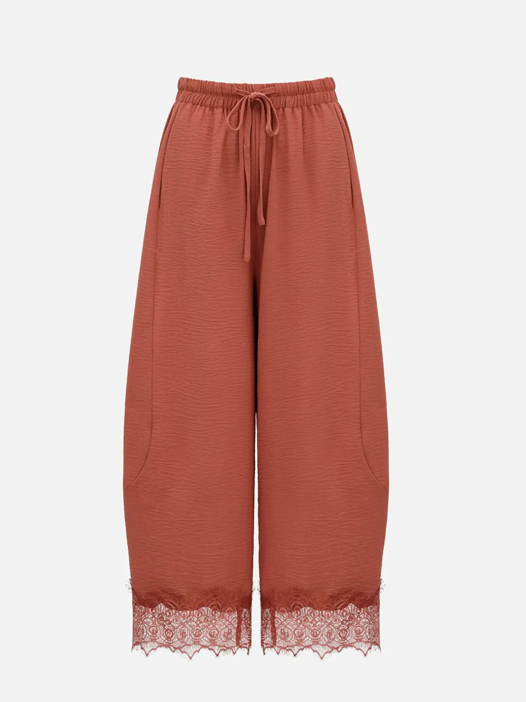 Women's Casual Pocket Elastic Waist Long Pants