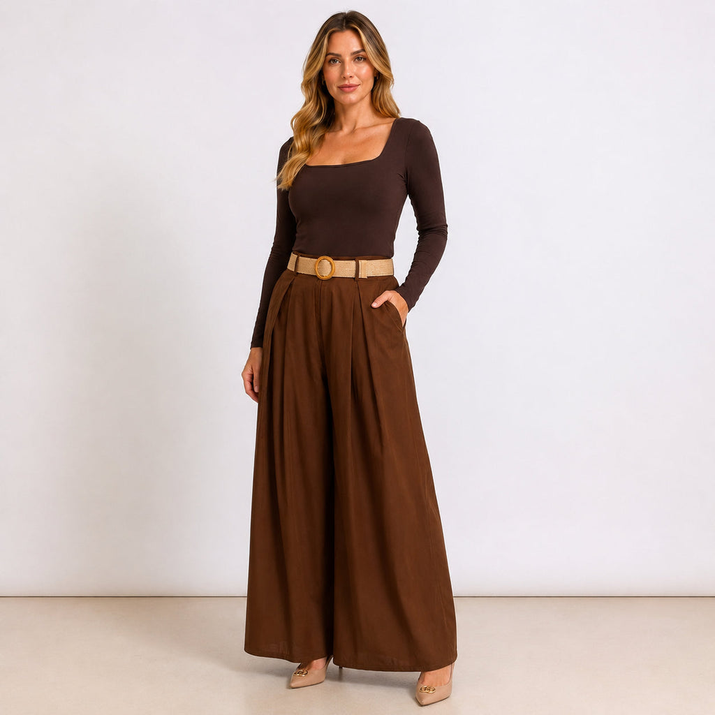 [2026.COUTURE] Pantaloni In Cotone Con Pince