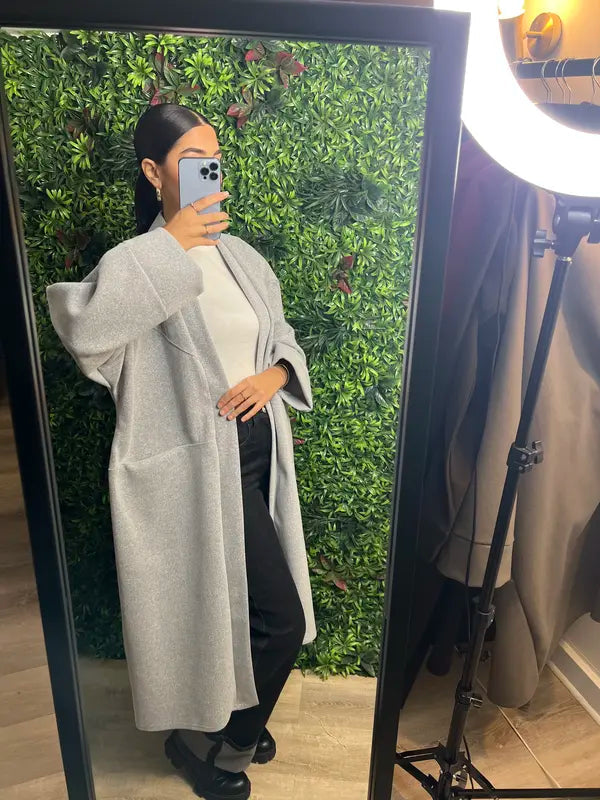 Women's long trench coat, original casual style long-sleeved jacket