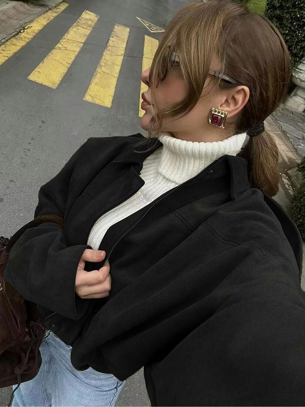 Casual Zip Up Jacket Women's Winter Jacket