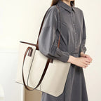 Genuine Leather Work Tote Bag for Women Classic Large