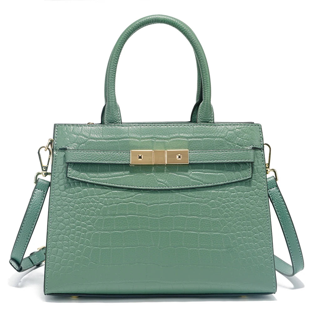 Women’s Cowhide Leather Top Handle Bag