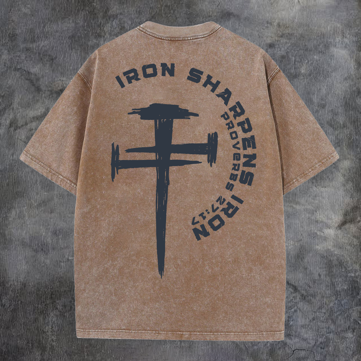 Iron Sharpens Iron Printed Oversize Washed T-Shirt