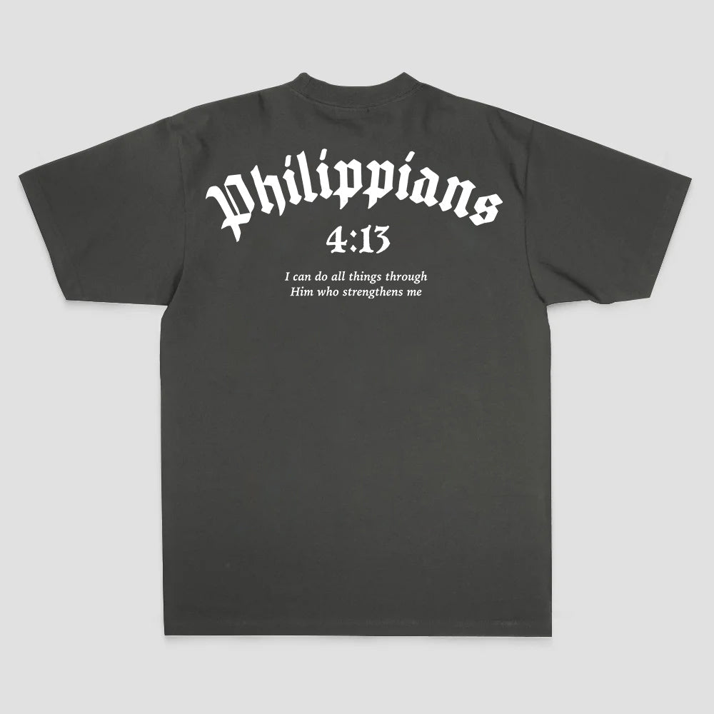 Philippians 4:13 I Can Do All Things Through Him Who Strengthens Me Printed Men's T-shirt