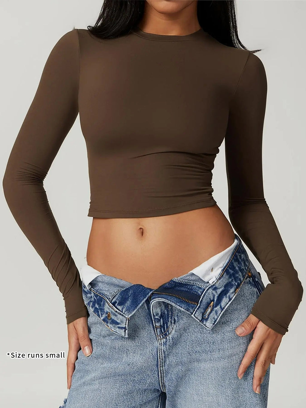 Women's Solid Round Neck Compression Sports Tee