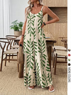 Women's Casual Chic Bohemian Printed Loose One-Piece Jumpsuit
