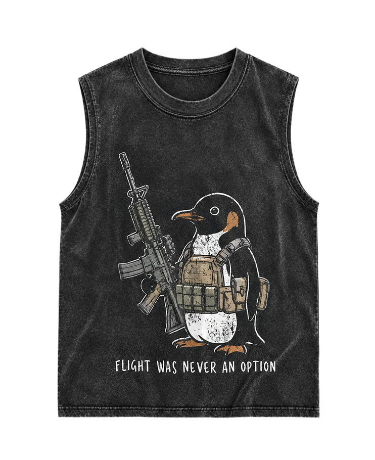 Flight Was Never An Option Vintage Comfort Colors Sleeveless Tee