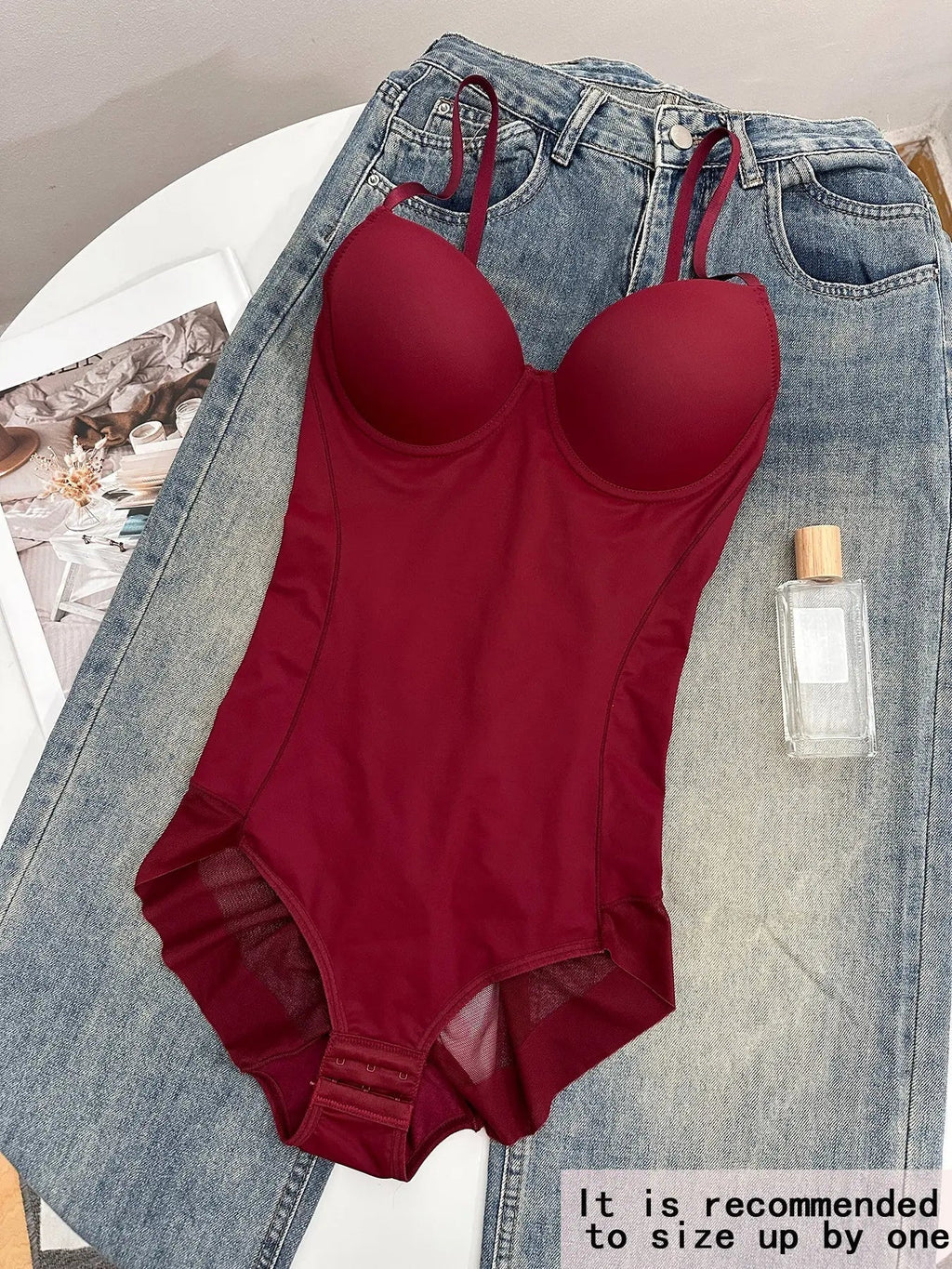 Women's Bodysuit with Bra and Adjustable Straps, Slimming Shaping Artistry, Sizes XS to Xxl for All Seasons