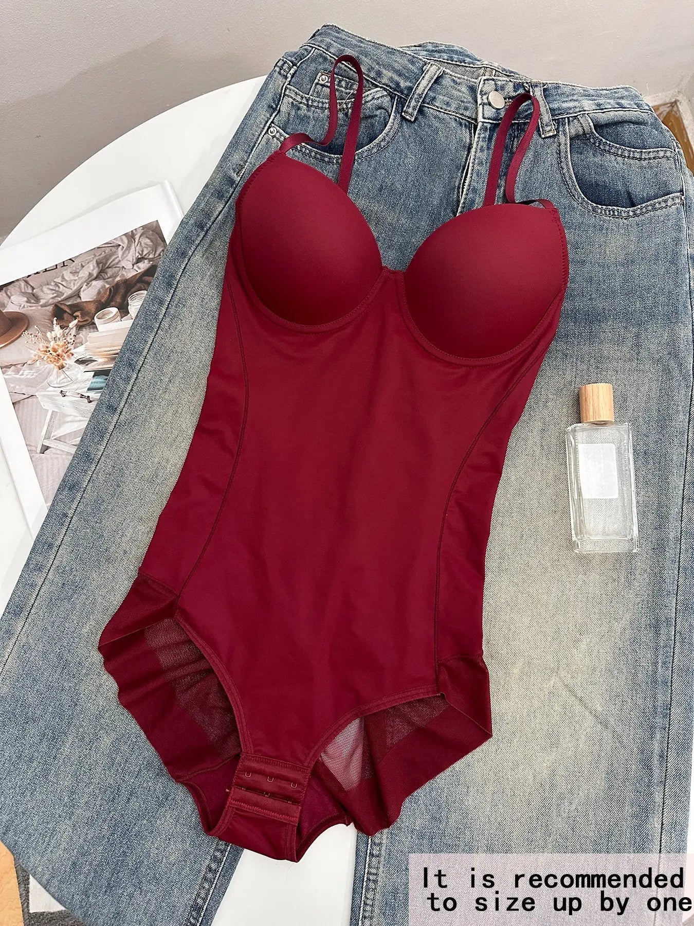 Women's Bodysuit with Bra and Adjustable Straps, Slimming Shaping Artistry, Sizes XS to Xxl for All Seasons