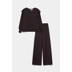 Women's tracksuit with ruffled top and trousers