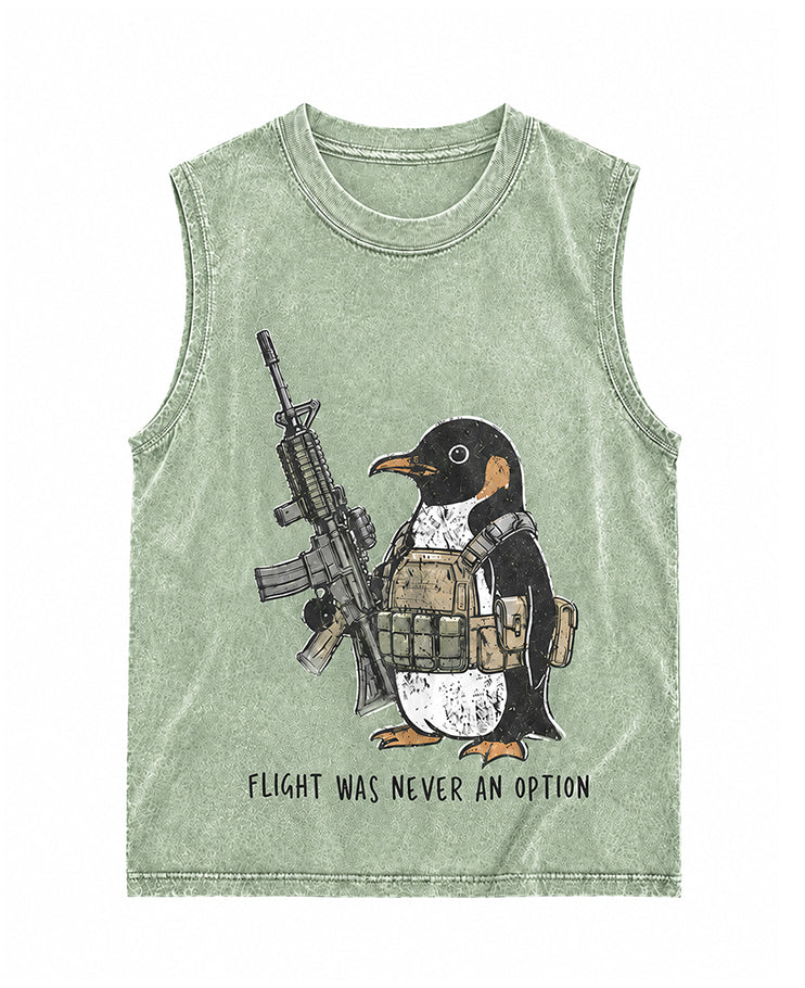 Flight Was Never An Option Vintage Comfort Colors Sleeveless Tee